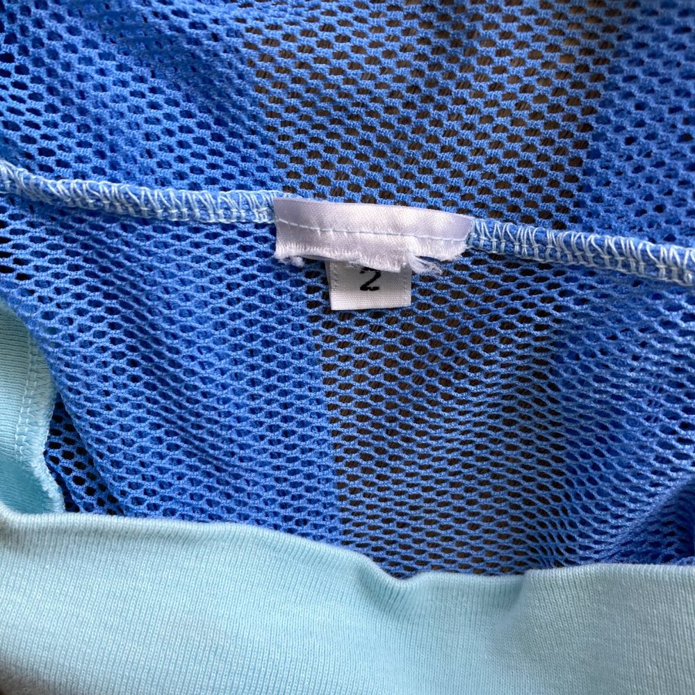 Rebecca Beeson Size 2 Mesh Netted Beautiful Blue … - image 5